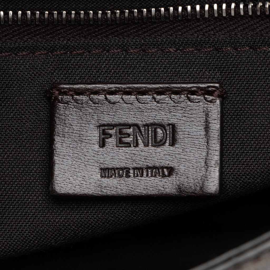 Fendi Zucca FF Canvas Baugette Crossbody