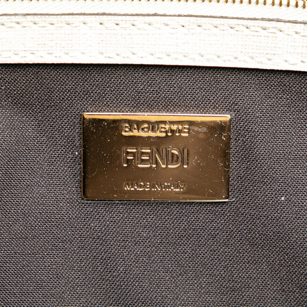 Fendi Zucca Graphic Print Coated Canvas Bikini Girls Baguette Satchel
