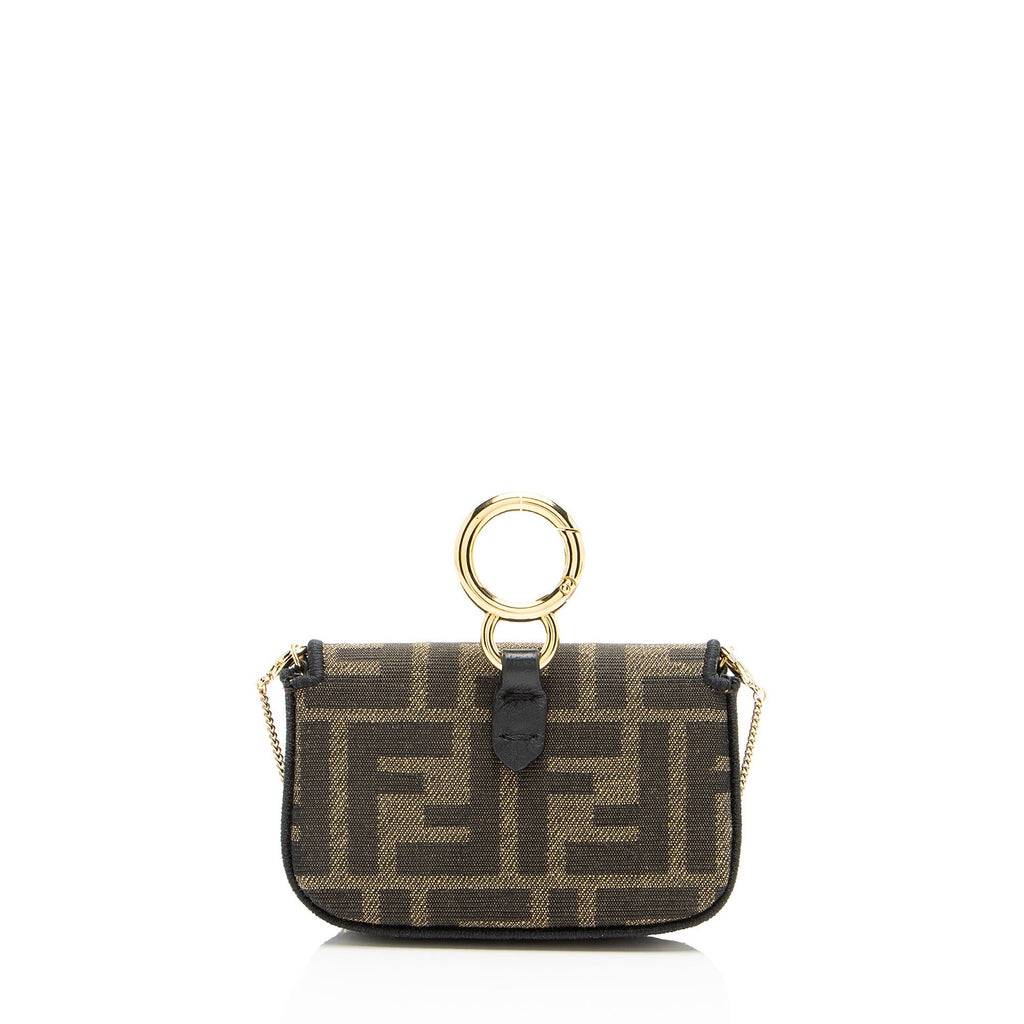 Fendi Zucca Nano Baguette Charm Crossbody