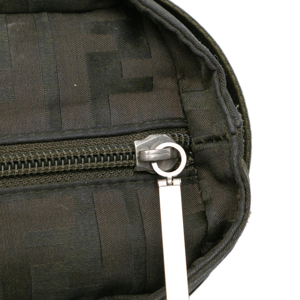 Fendi Zucca Nylon Zip Code Handbag