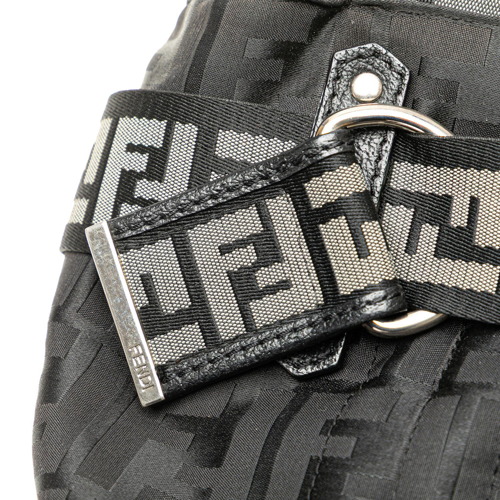 Fendi Zucca Nylon Zip Code Handbag