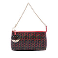 Fendi Zucca Spalmati Hearts Chain Pochette