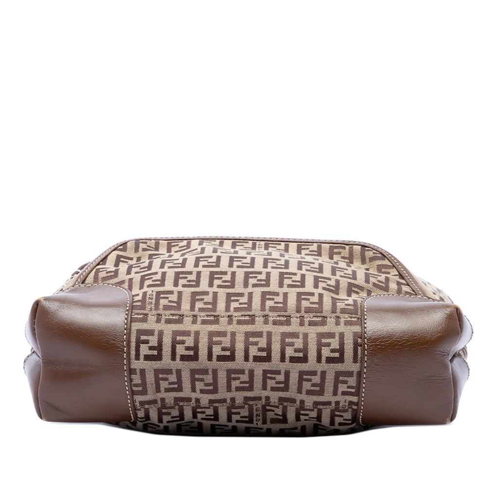 Fendi Zucchino Canvas Chef Front Pocket Shopping Tote