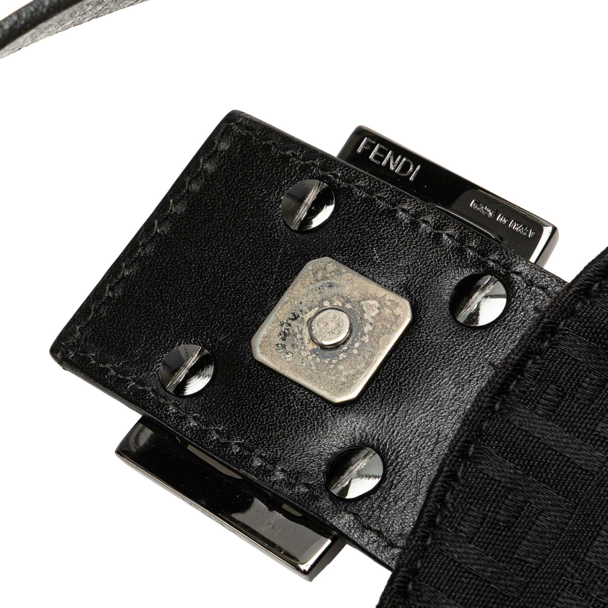 Fendi Zucchino Canvas Double Flap Mamma