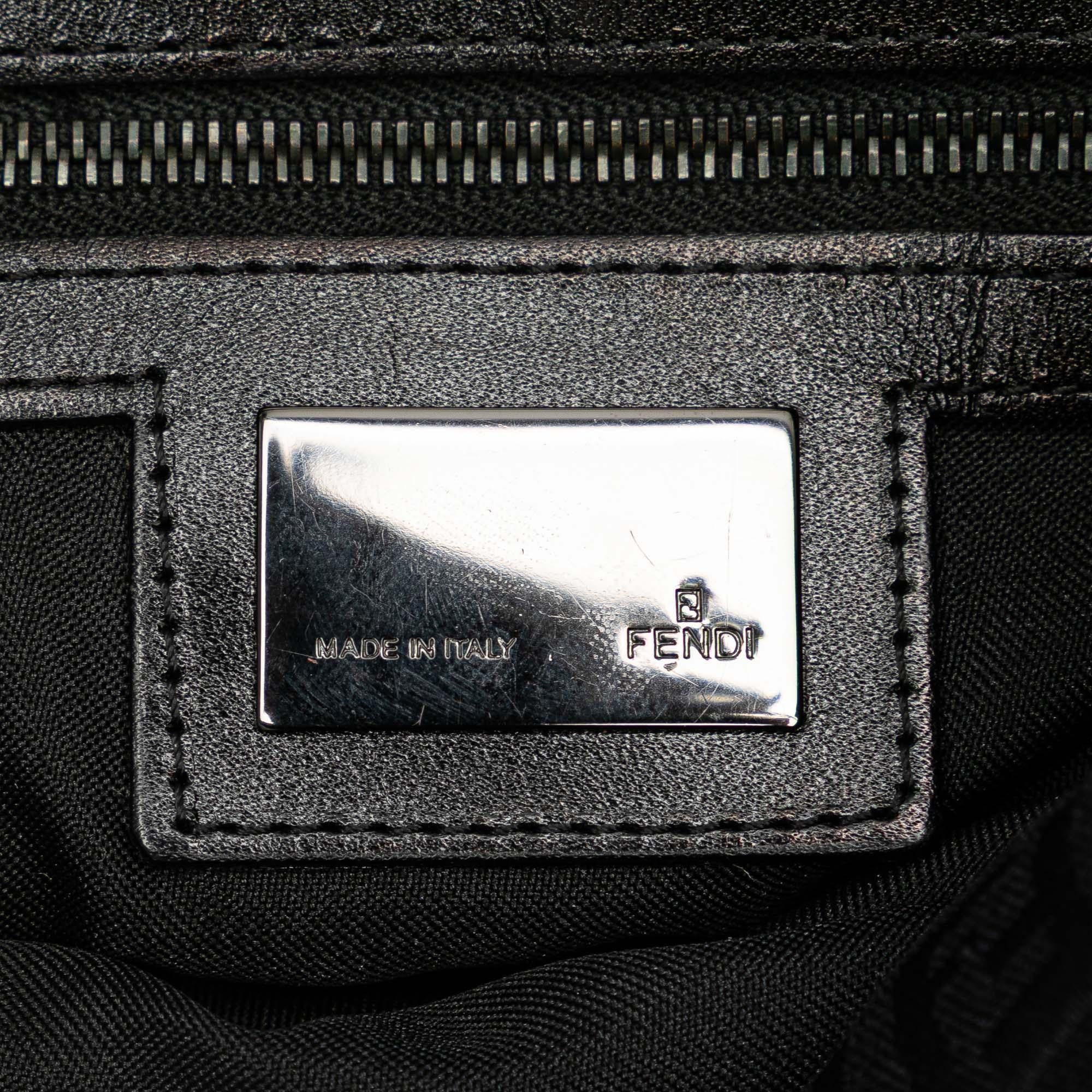 Fendi Zucchino Canvas Double Flap Mamma