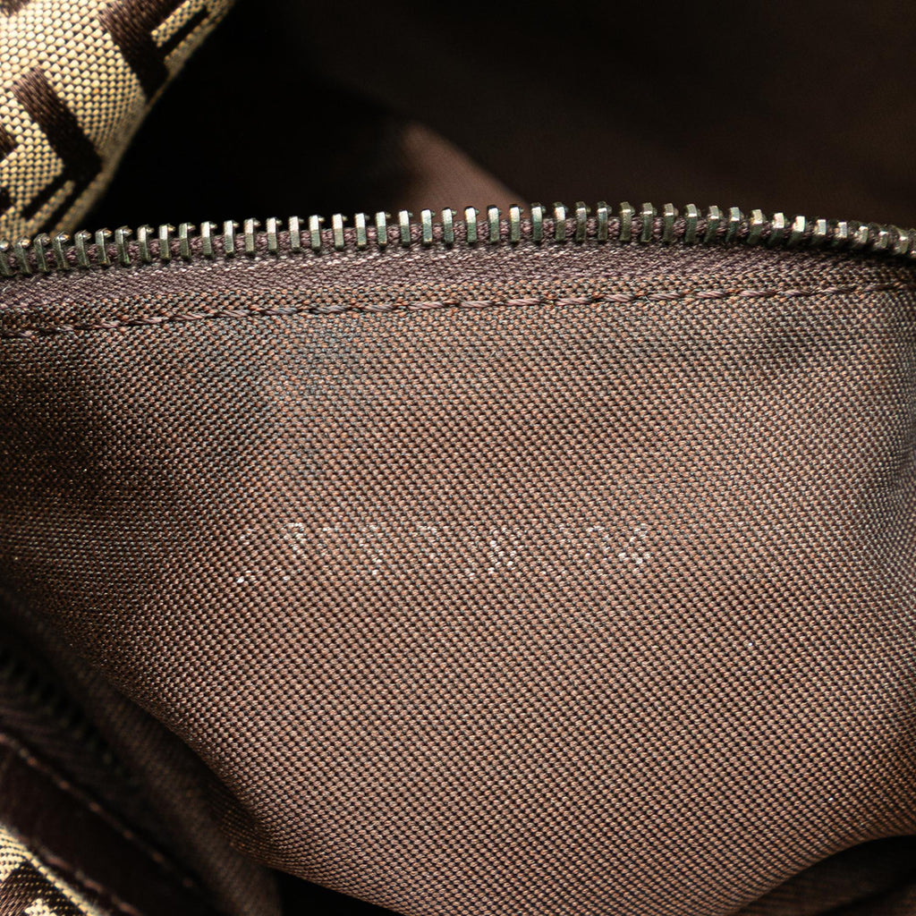 Fendi Zucchino Canvas Double Flap Mamma