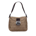 Fendi Zucchino Canvas Double Flap Mamma