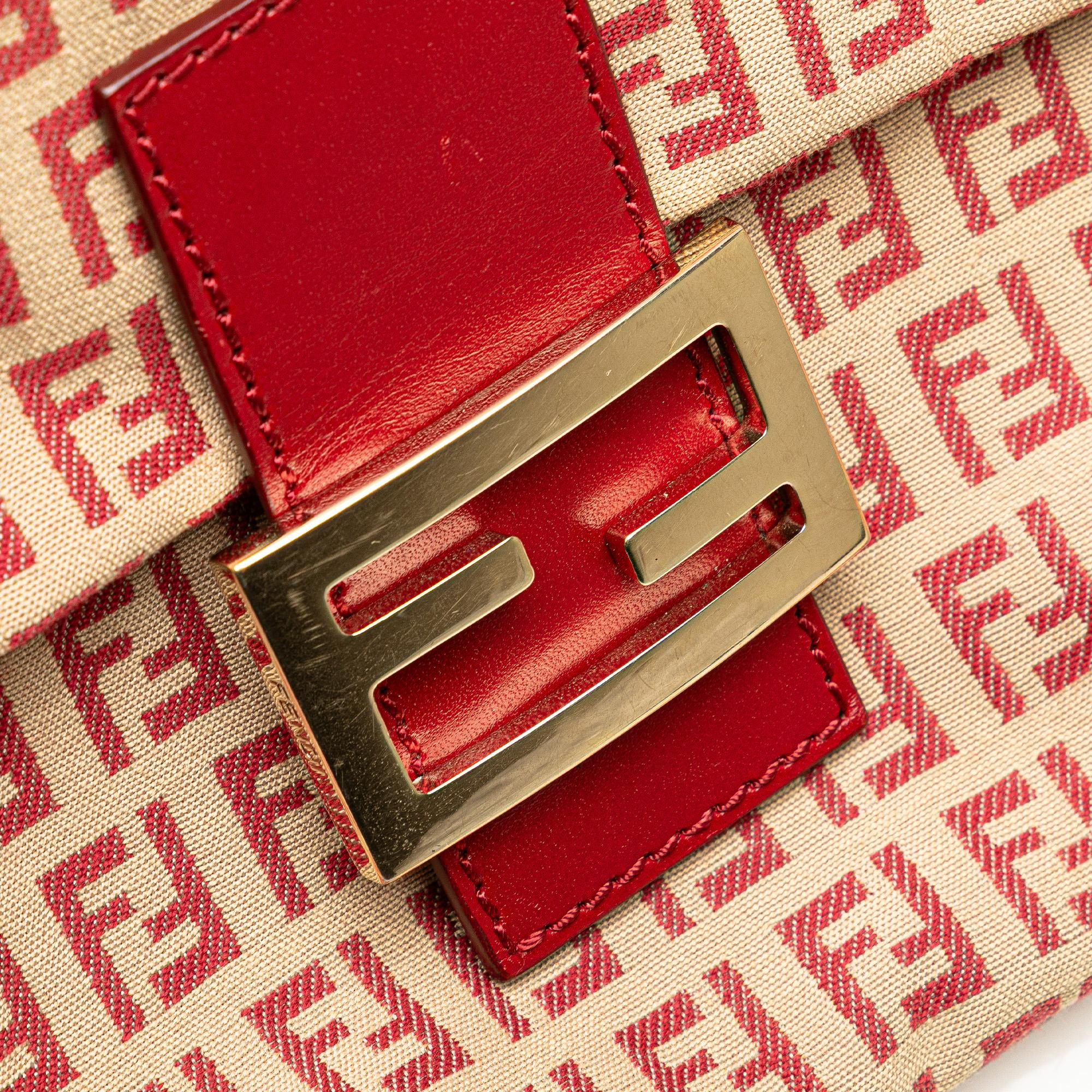 Fendi Zucchino Canvas Flap Crossbody