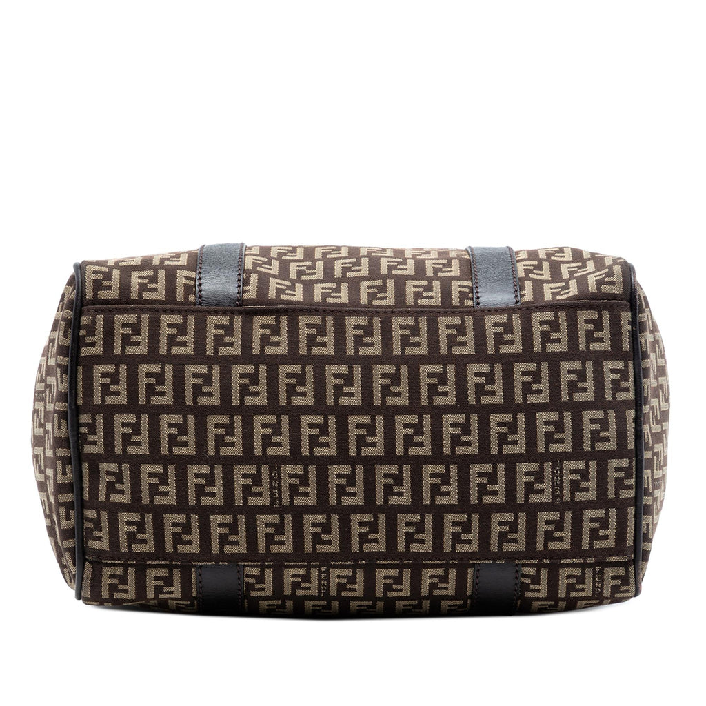 Fendi Zucchino Canvas Forever Boston Bag
