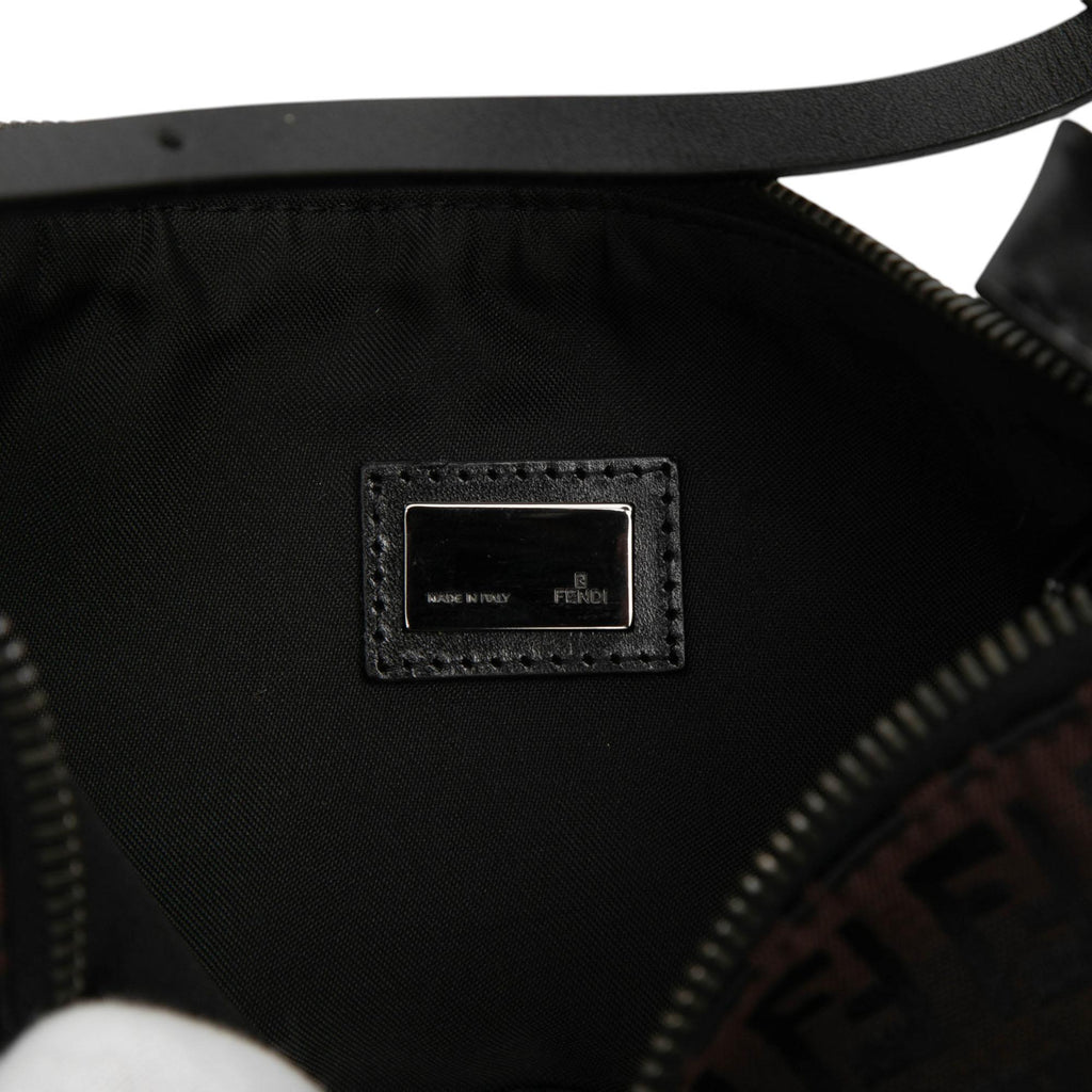 Fendi Zucchino Canvas Half Moon Pochette