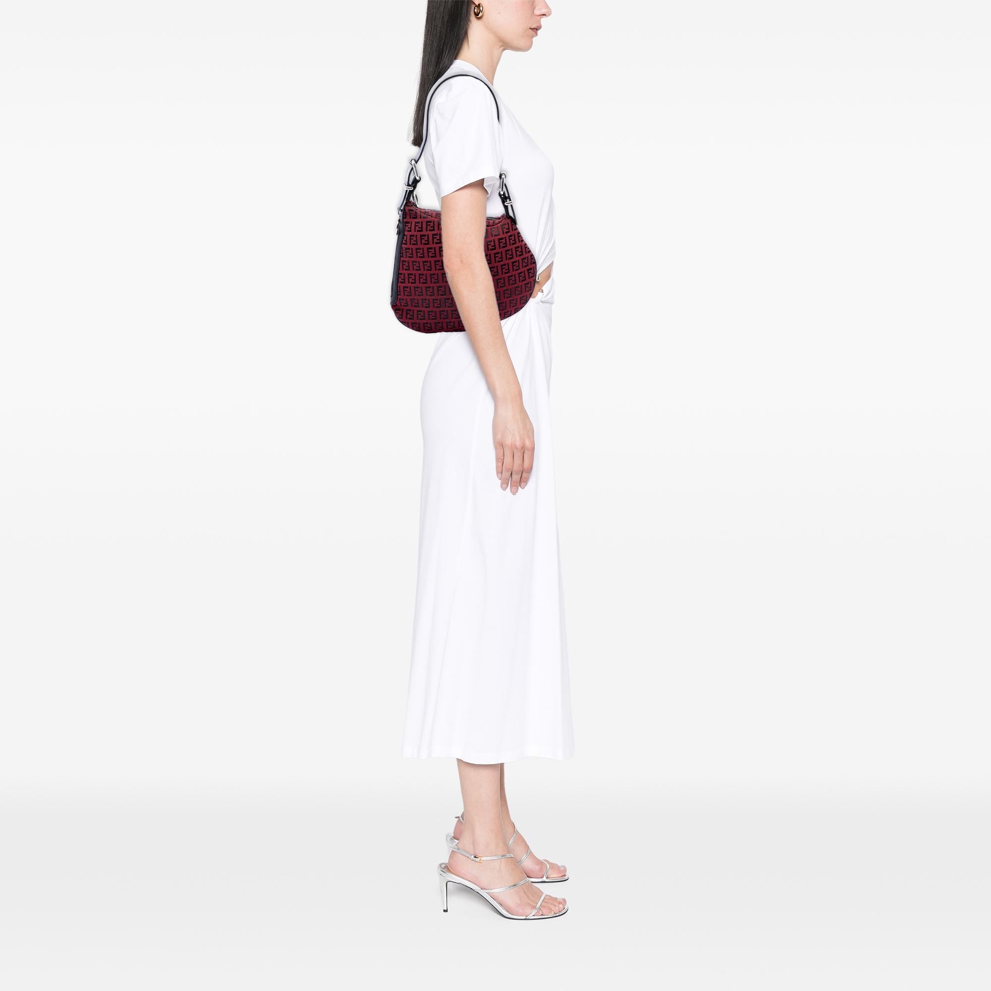 Fendi Zucchino Canvas Oyster Hobo