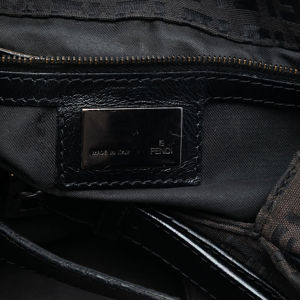 Fendi Zucchino Canvas Shoulder Bag