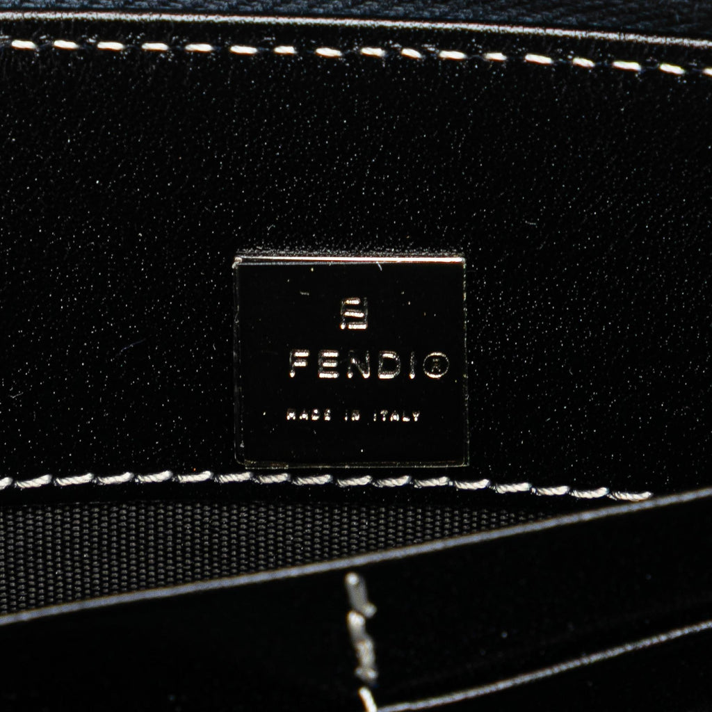 Fendi Zucchino Canvas Zip Around Long Wallet
