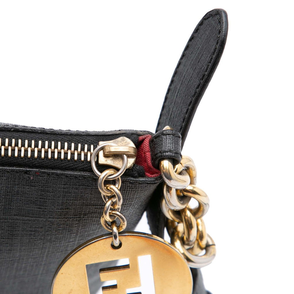 Fendi Zucchino Coated Canvas Charm Zip Crossbody