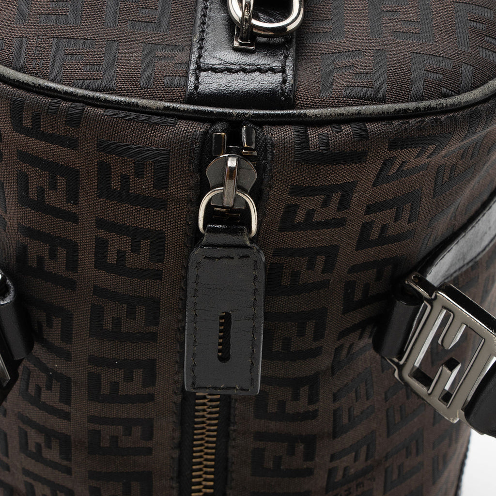 Fendi Zucchino Canvas Forever Small Boston Bag