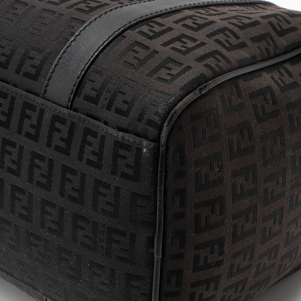 Fendi Zucchino Canvas Forever Small Boston Bag
