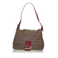 Fendi Zucchino Mamma Forever Canvas Shoulder Bag (SHG-33285)