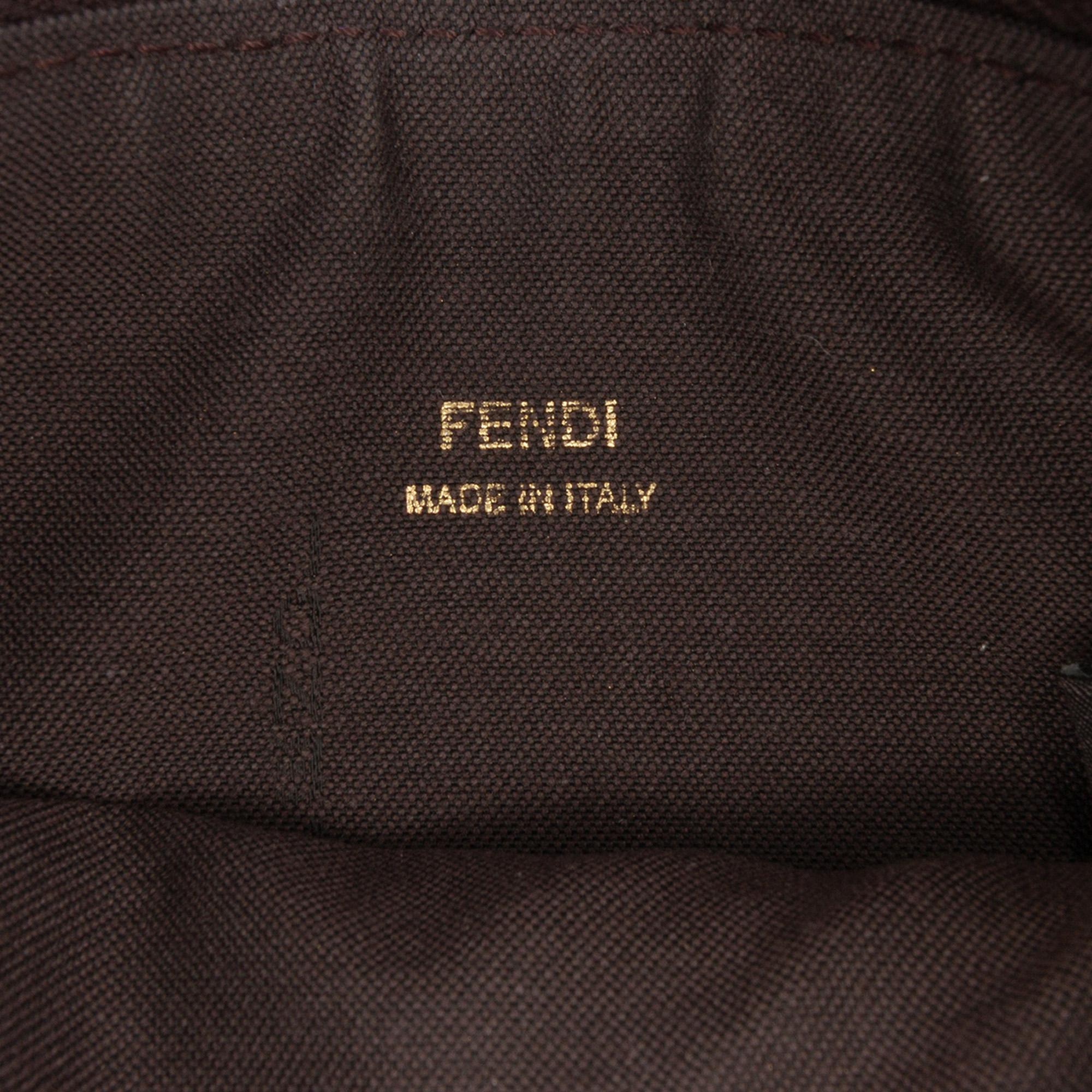 Fendi Zucchino Spalmati Chain Pochette
