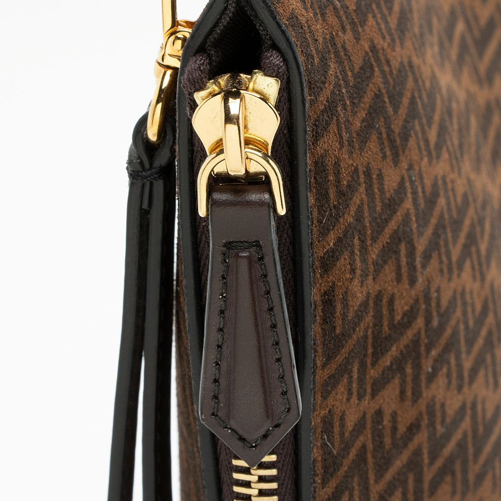 Fendi Zucchino Suede Large Flat Pouch