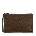 Fendi Zucchino Suede Large Flat Pouch