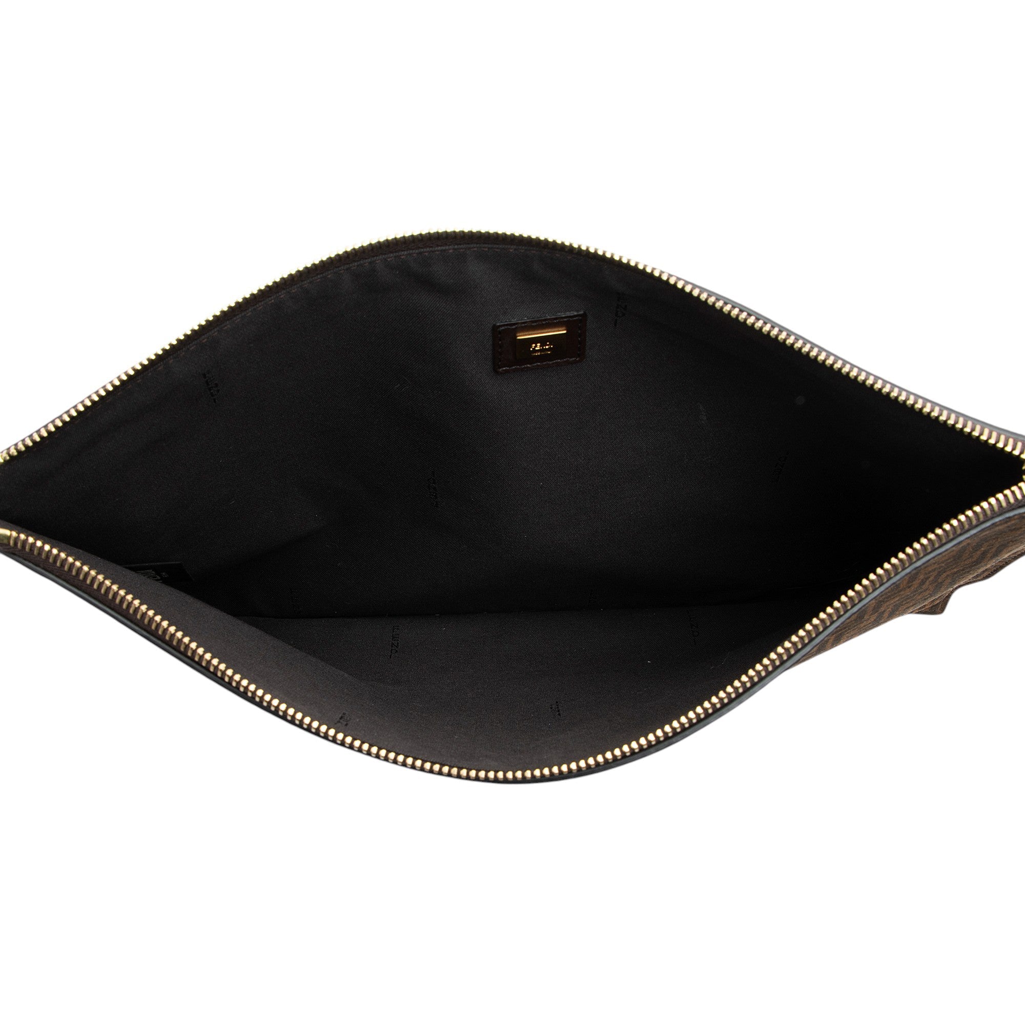 Fendi Zucchino Suede Large Flat Pouch
