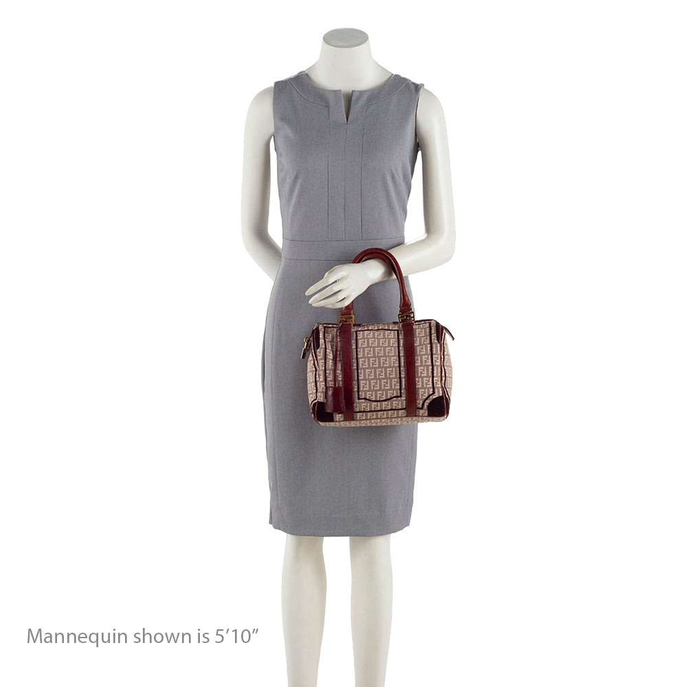 Fendi Zucchino Velvet Small Boston Satchel (SHF-18601)
