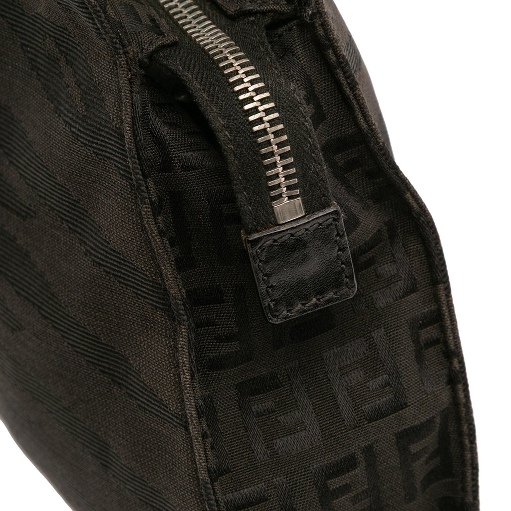 Fendi Zucchino Zebra Print Canvas Diavolo Trapezio Handbag