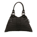 Fendi Zucchino Zebra Print Canvas Diavolo Trapezio Handbag