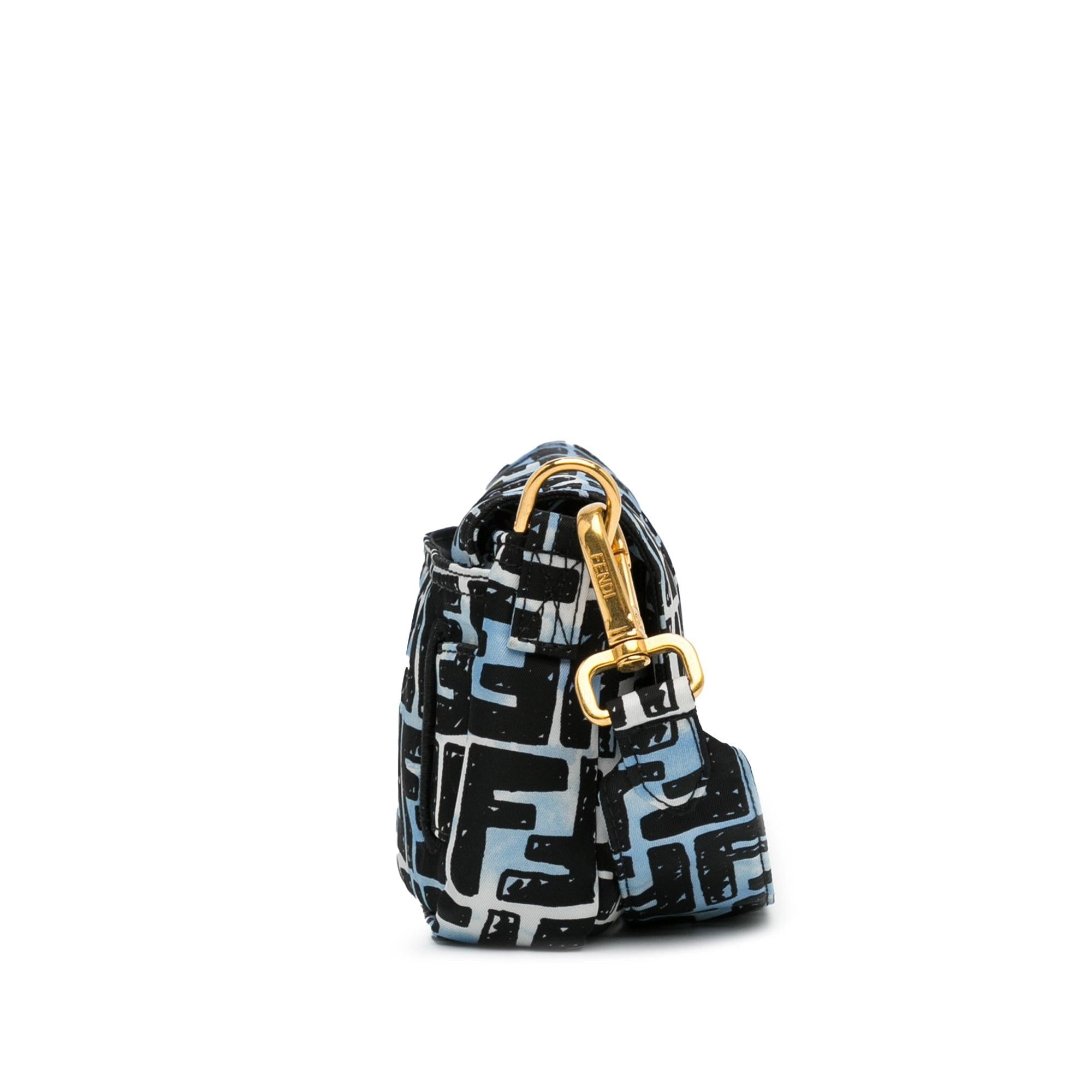 Fendi x Joshua Vides Mini Zucca Nylon Convertible Baguette Belt Bag (SHG-oO8sSN)