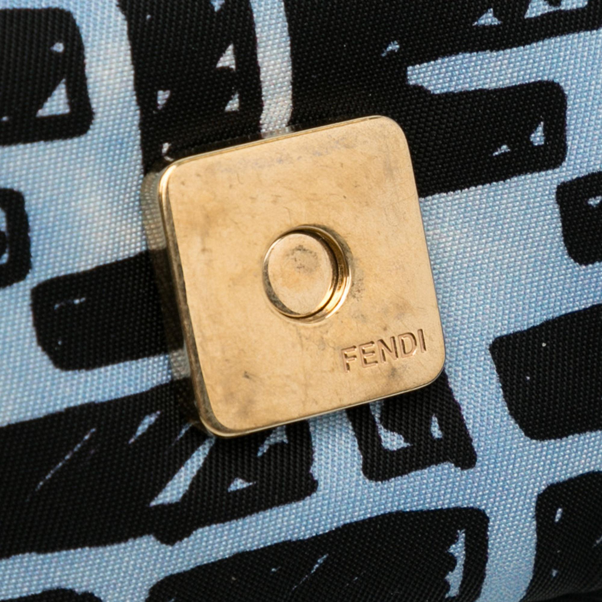 Fendi x Joshua Vides Mini Zucca Nylon Convertible Baguette Belt Bag (SHG-oO8sSN)