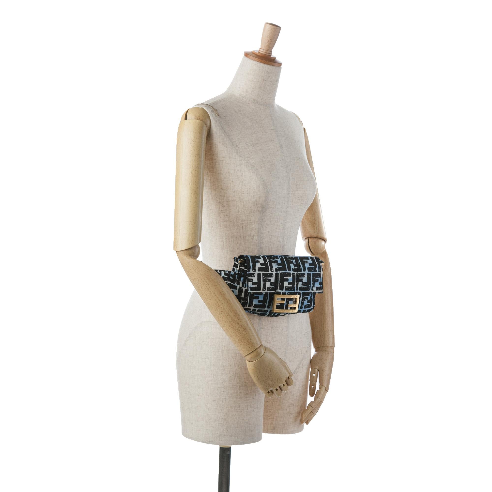 Fendi x Joshua Vides Mini Zucca Nylon Convertible Baguette Belt Bag (SHG-oO8sSN)