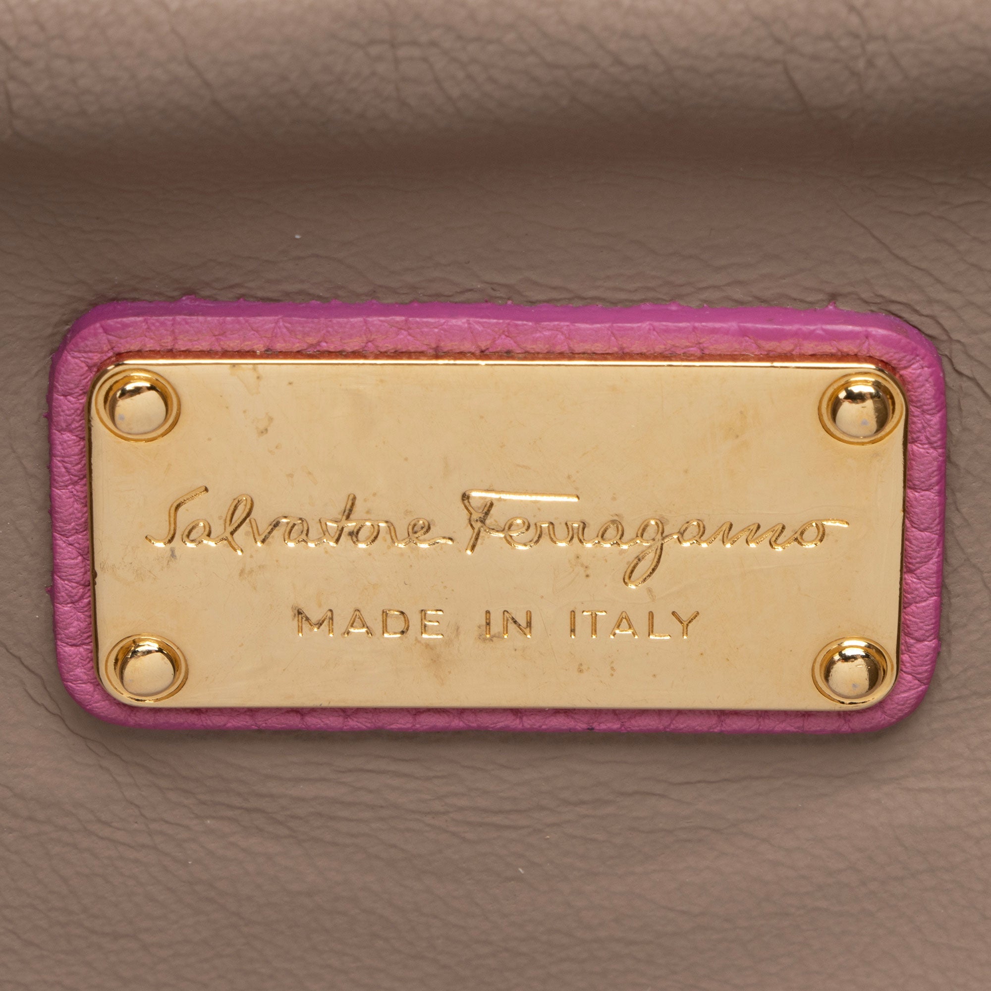 Ferragamo Calfskin Mya Double Lock Crossbody