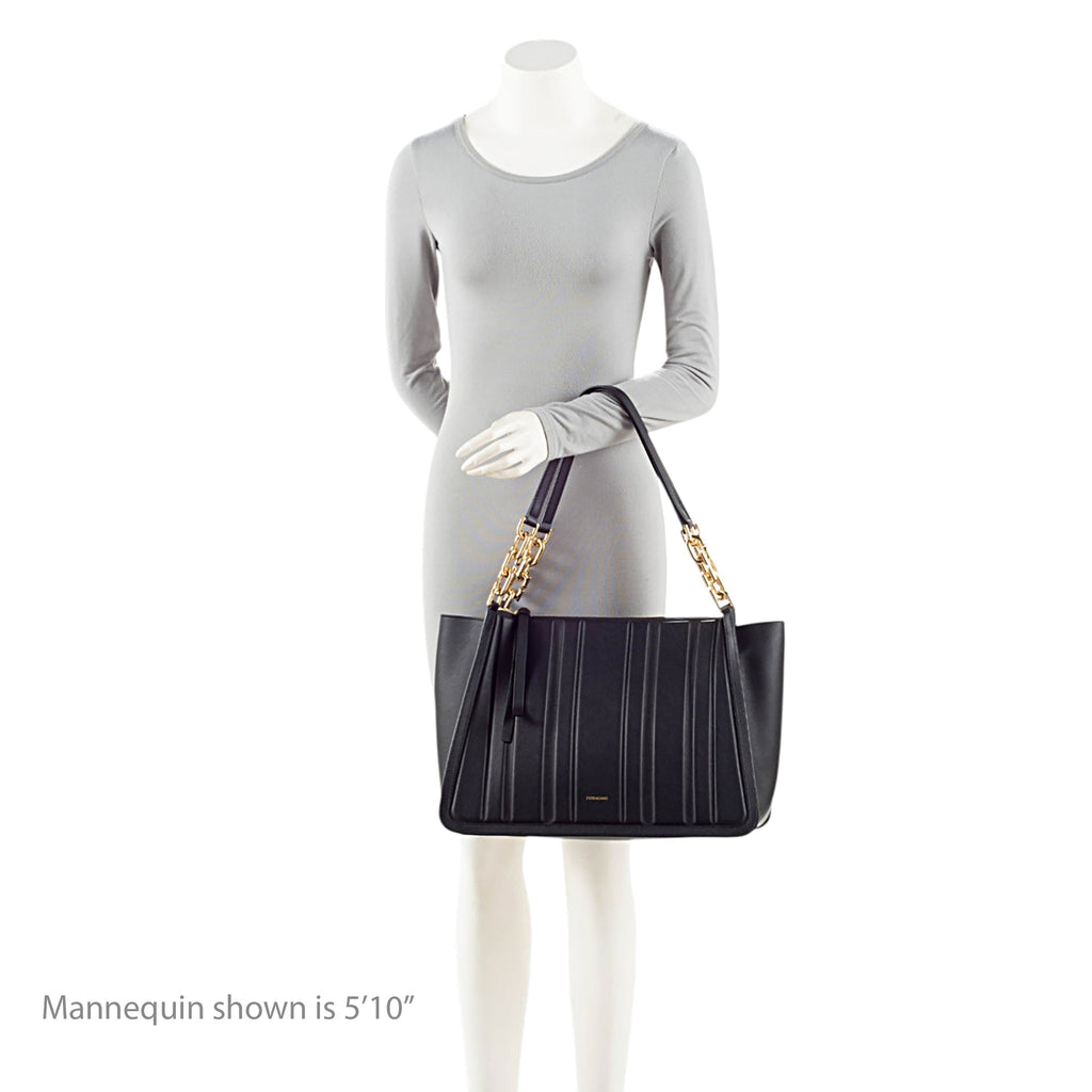 Ferragamo Calfskin Panelled Design Tote
