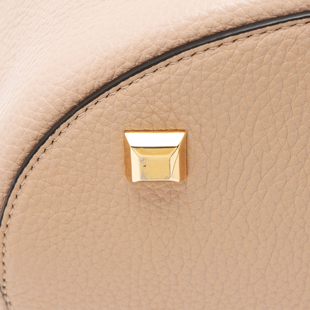 Ferragamo Calfskin Gancini Studio Bucket Bag