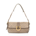 Ferragamo Canvas Gancini Flap Shoulder Bag