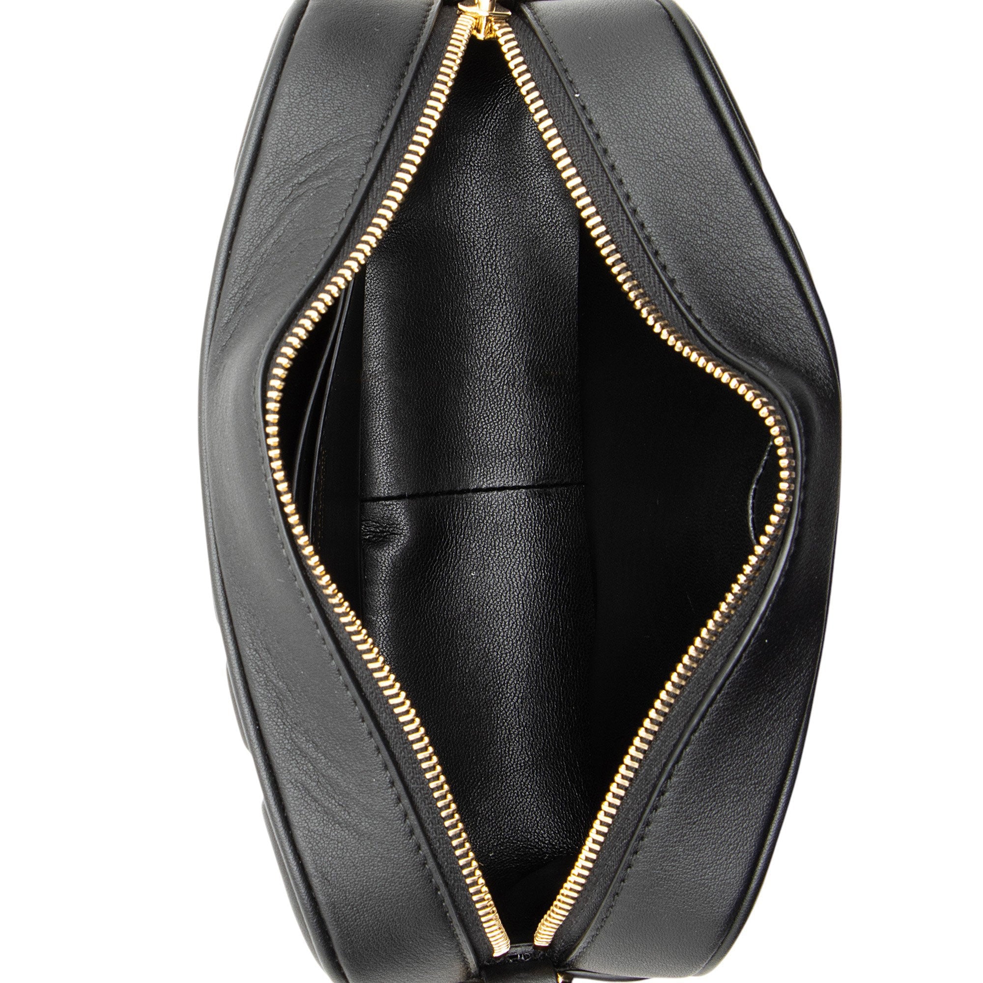 Ferragamo Embossed Leather Gancini Chain Camera Bag