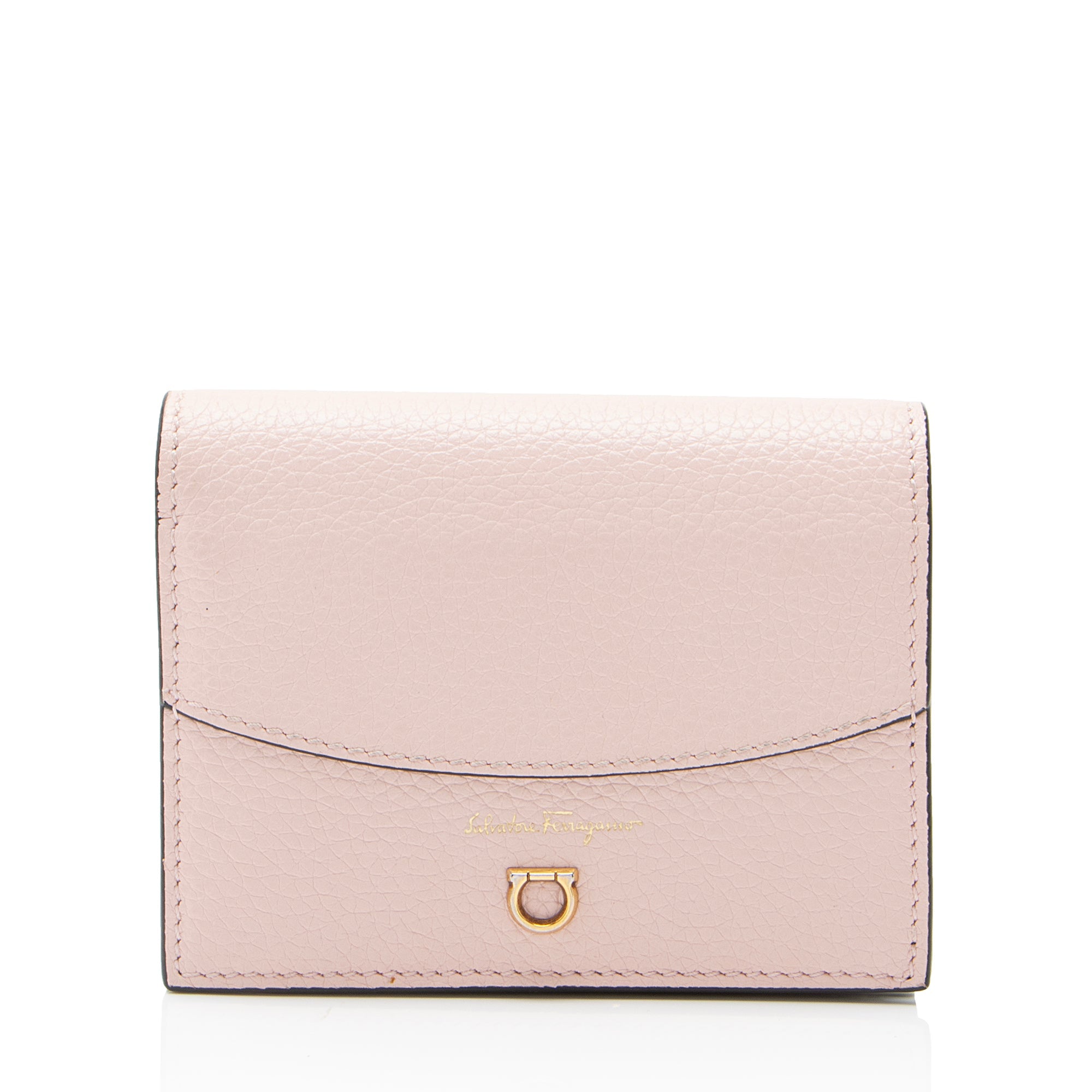 Ferragamo Leather Gancini Travel Wallet
