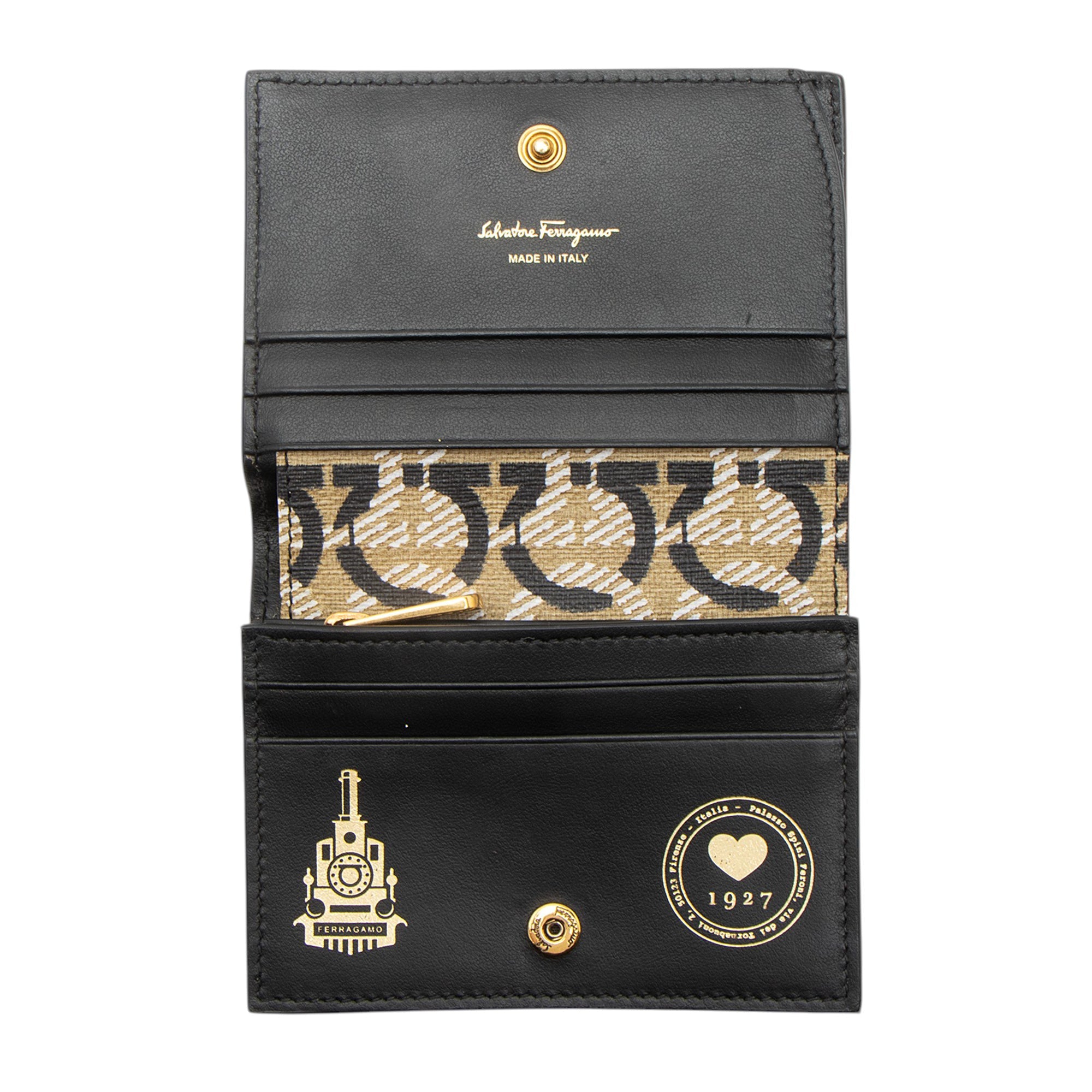 Ferragamo Leather Gancini Travel Wallet
