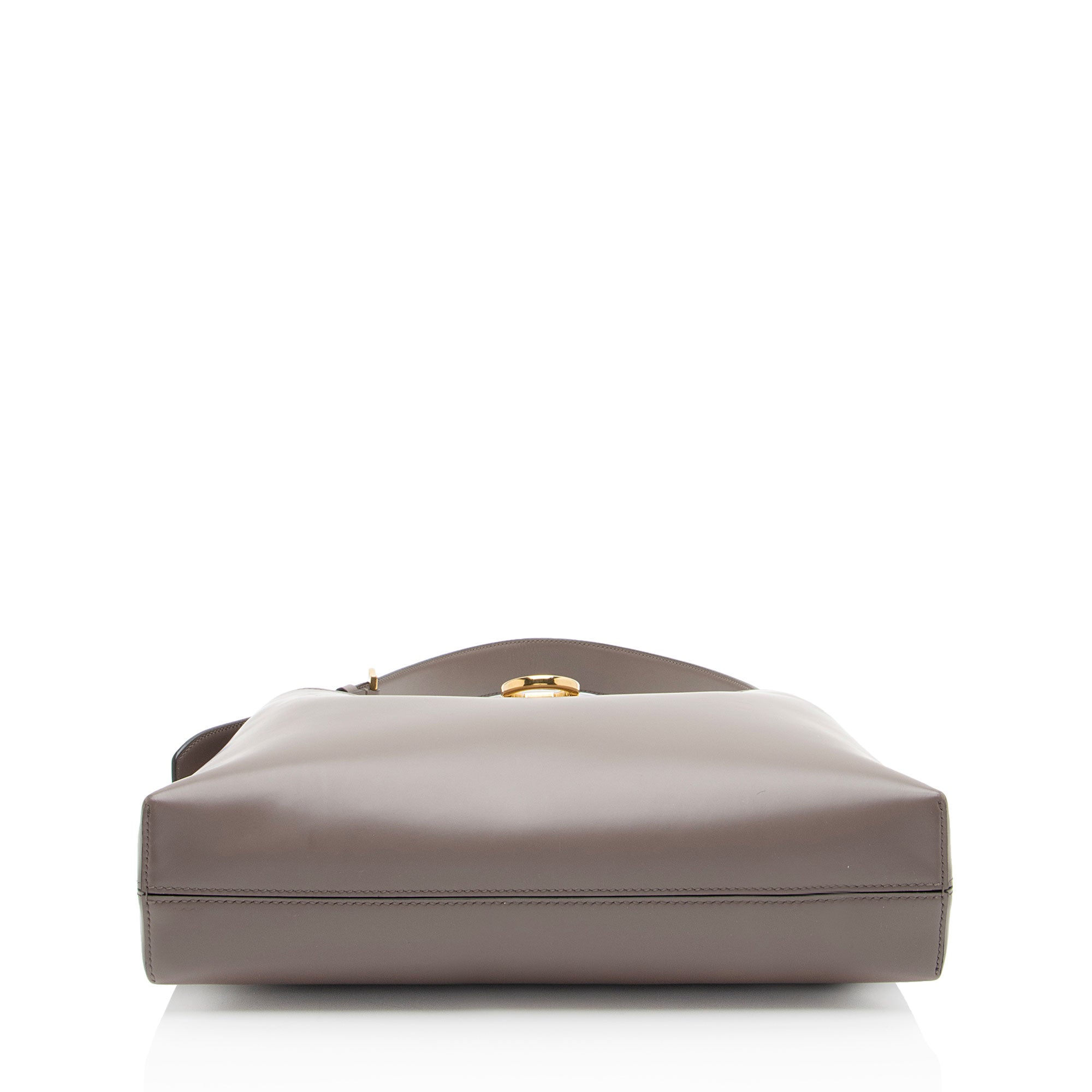 Ferragamo Leather Gancio Trifolio Large Shoulder Bag