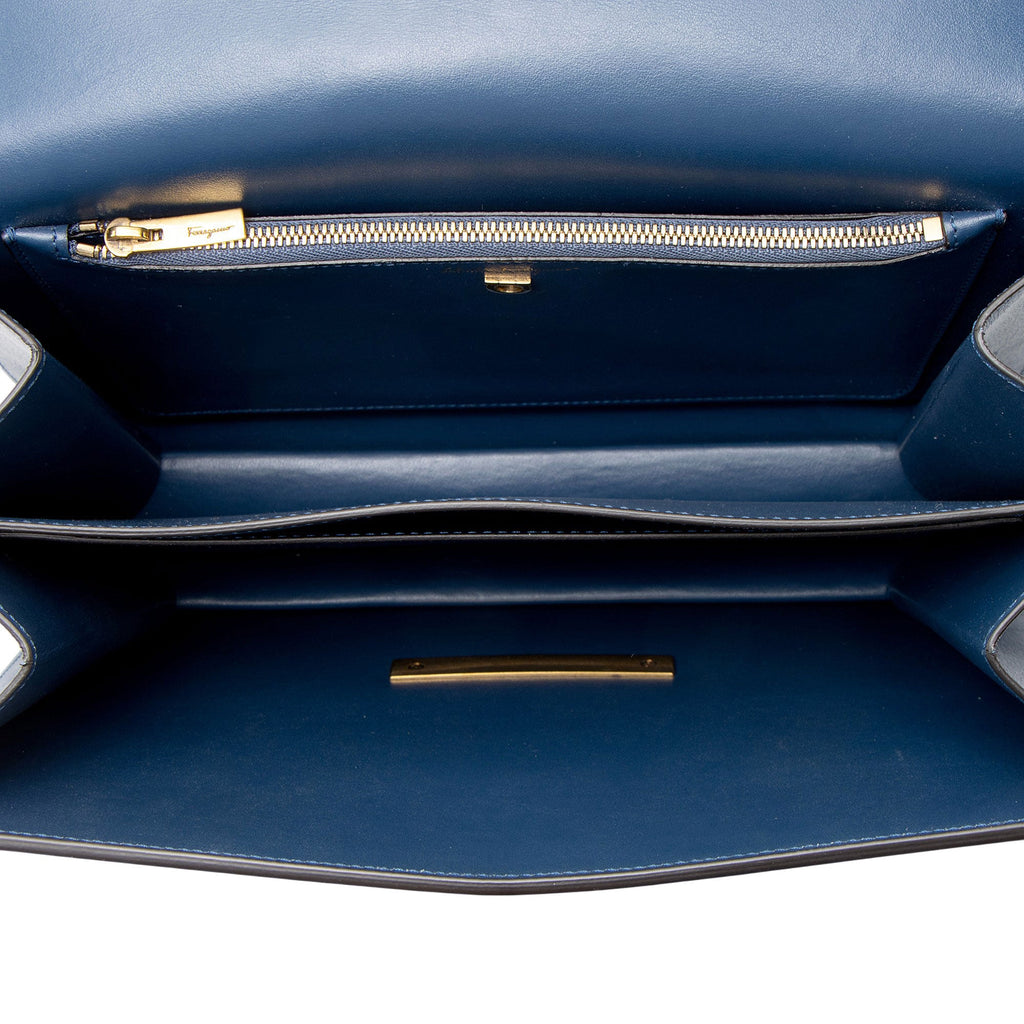 Ferragamo Leather Joanne Large Shoulder Bag