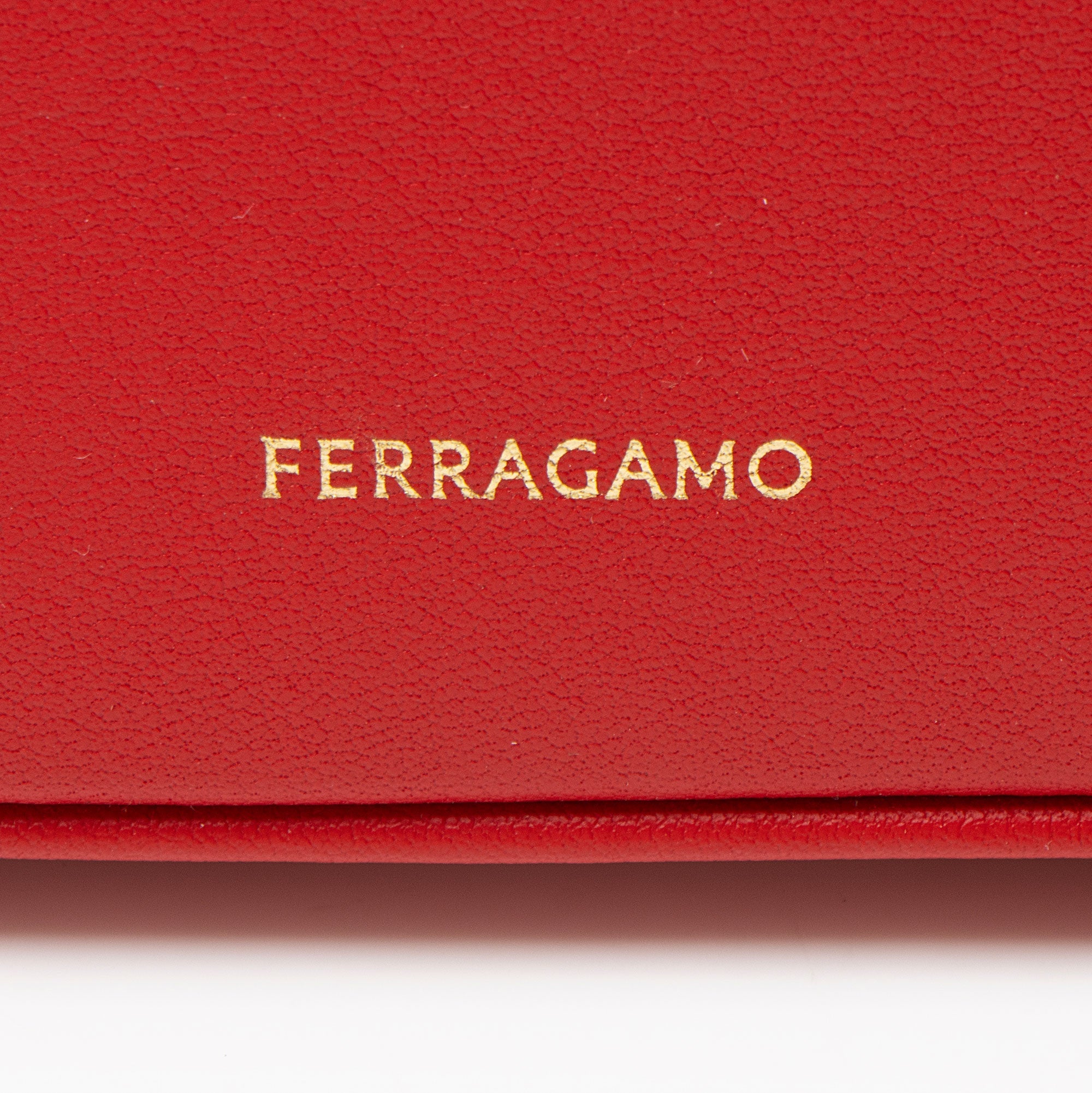 Ferragamo Leather Structured Gancini Chain Mini Bag