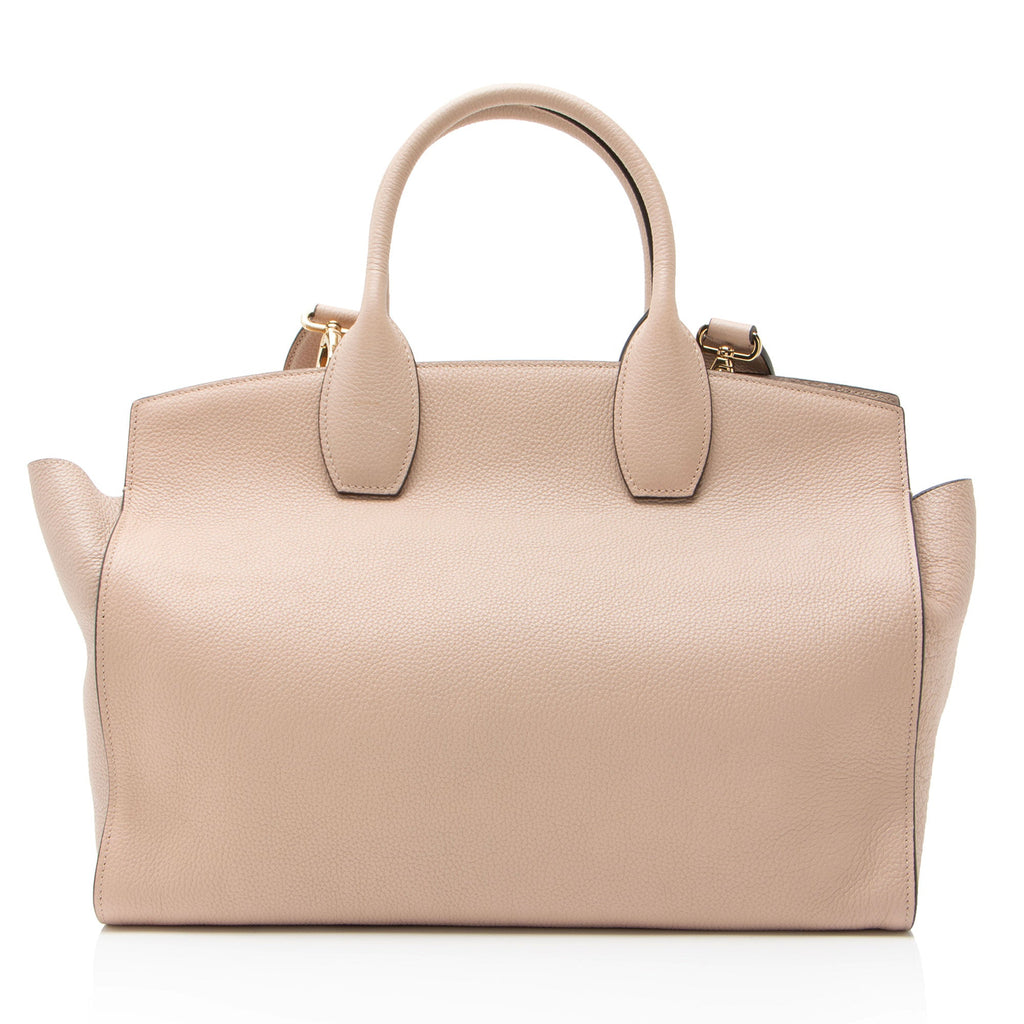 Ferragamo Leather Studio Large Satchel