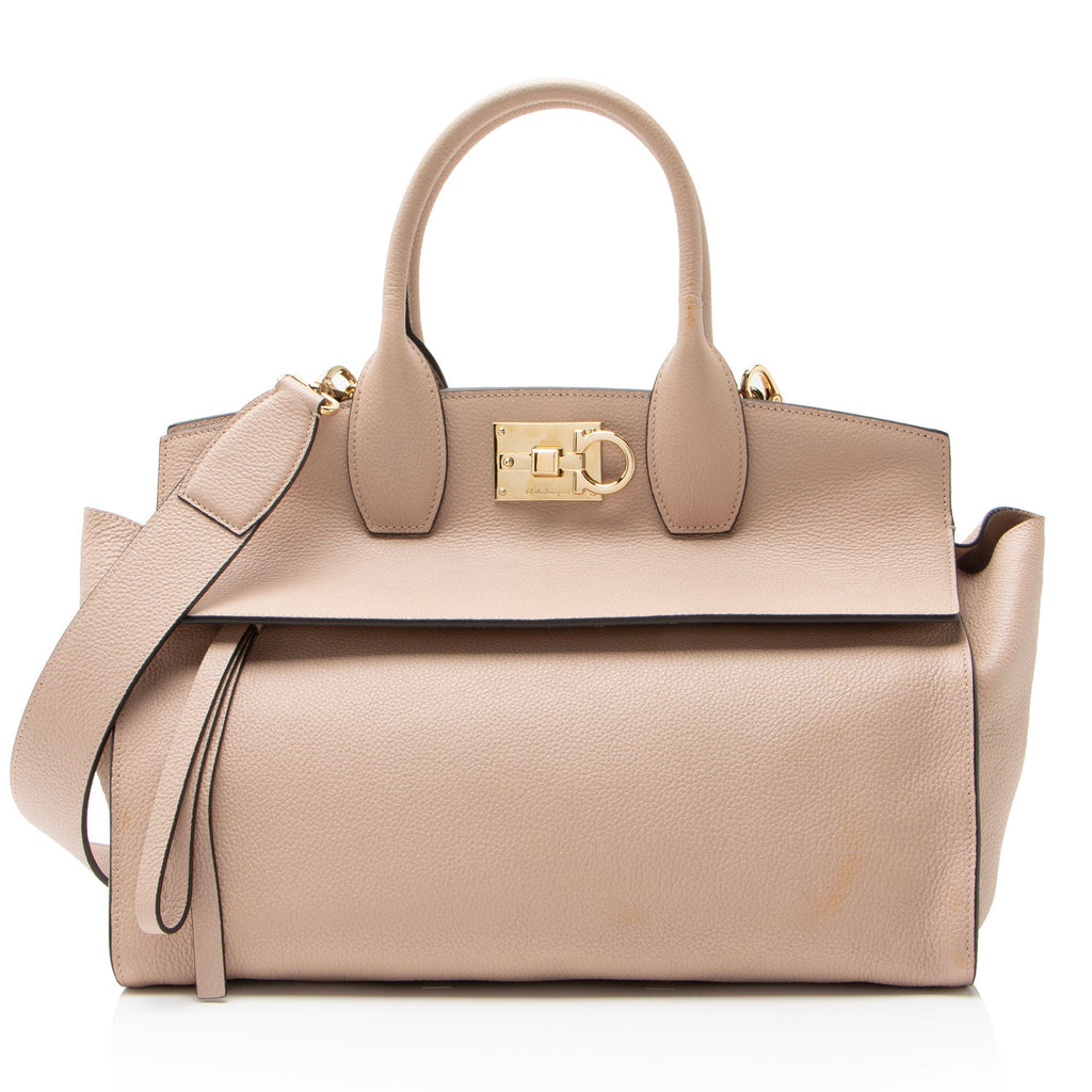 Ferragamo Leather Studio Large Satchel