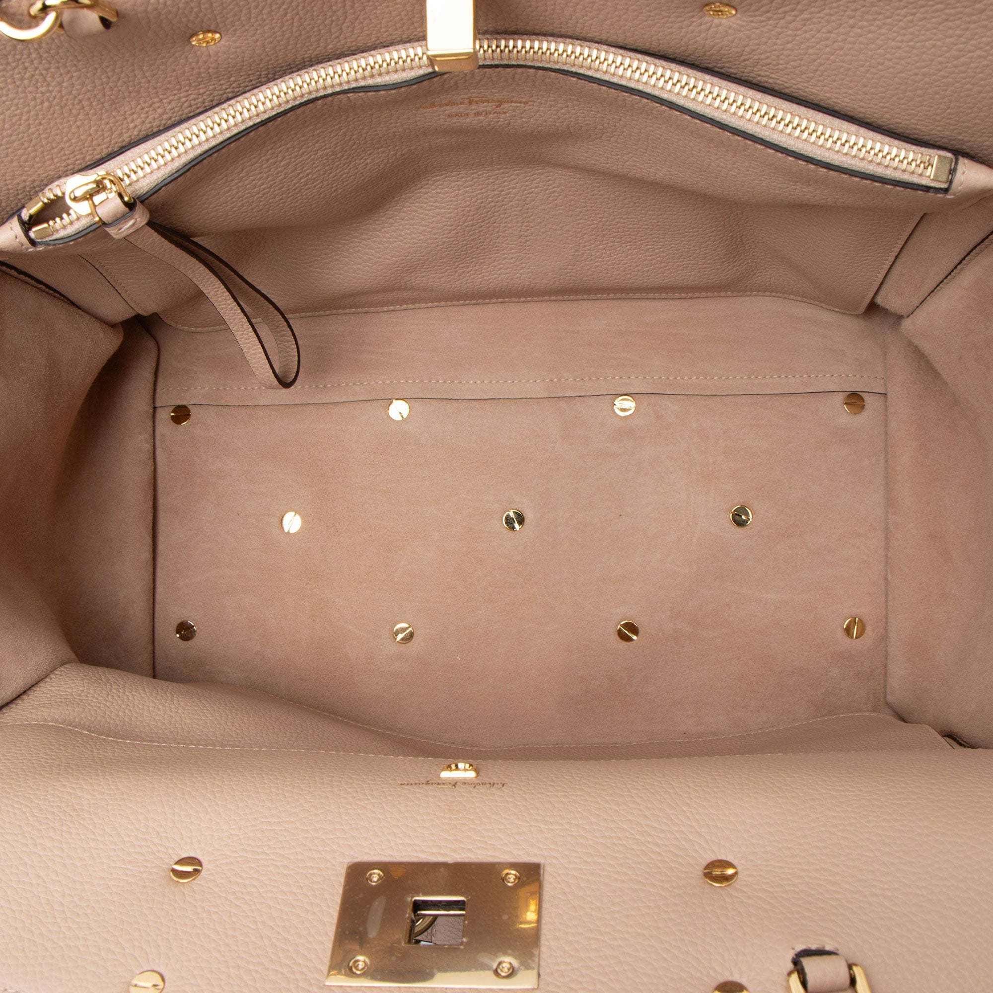 Ferragamo Leather Studio Large Satchel