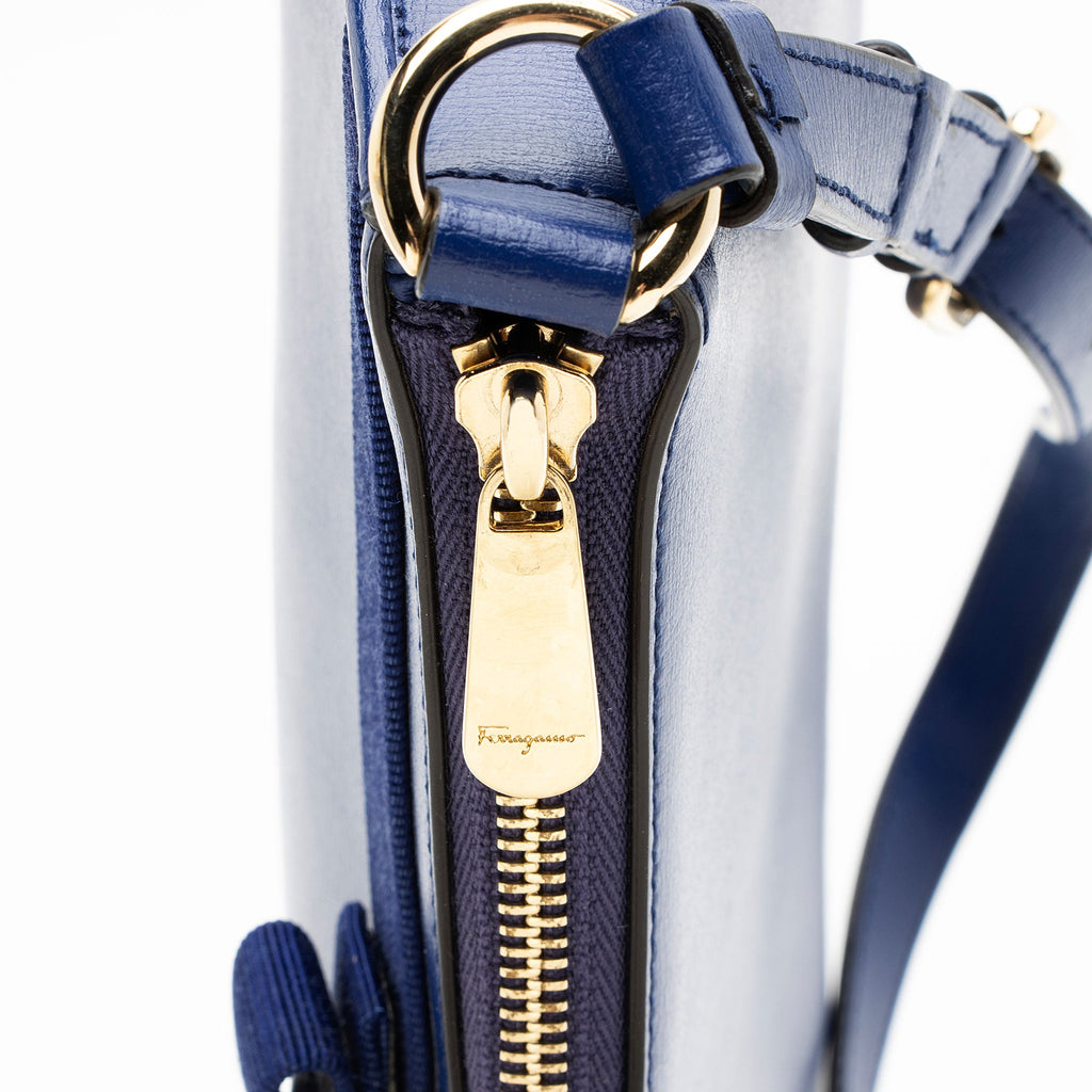 Ferragamo Leather Vara Small Shoulder Bag