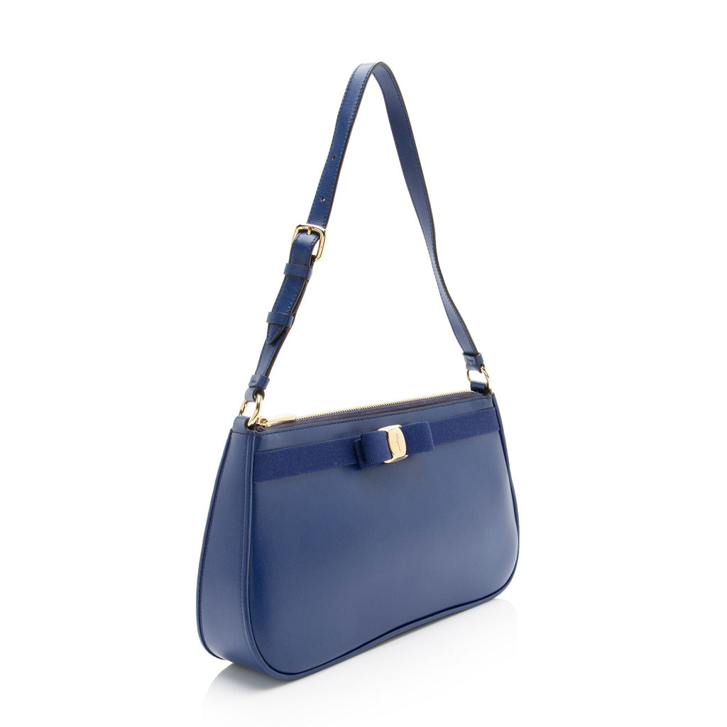 Ferragamo Leather Vara Small Shoulder Bag