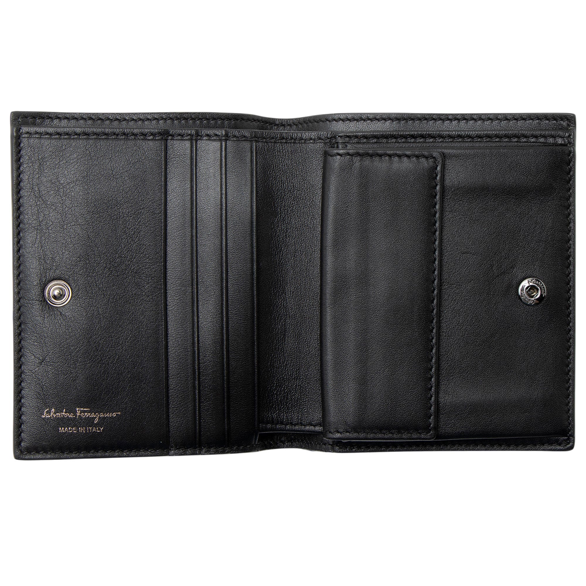 Ferragamo Leather Viva Bow Compact Wallet