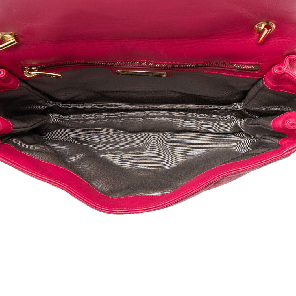 Ferragamo Quilted Leather Soft Vara Medium Shoulder Bag