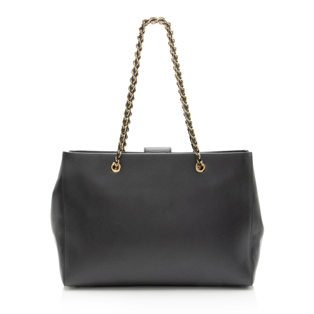 Ferragamo Saffiano Leather Vara Melike Tote