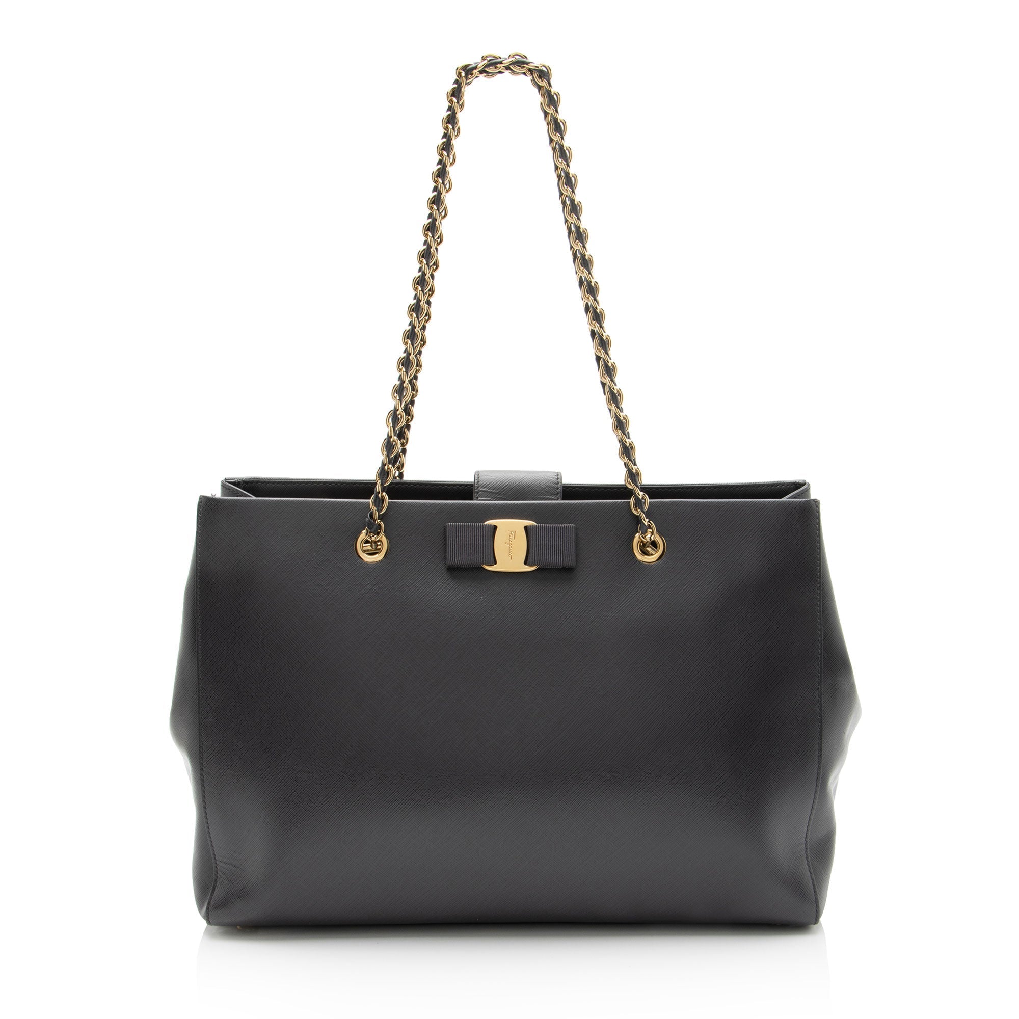 Ferragamo Saffiano Leather Vara Melike Tote